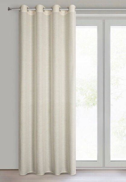 Prirodna zavjesa od naborane tkanine u eko stilu, 140x250 cm - ETNA