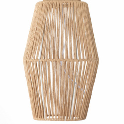 Lampa dekorativna bijela u boho stilu na bež podlozi koja imitira ratan Frida 40X40X69