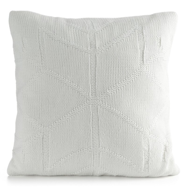 Božićna jastučnica 45x45 cm, bijela, s tkanom strukturom od mješavine vlakana.
