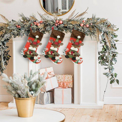 Božićna čarapa s trodimenzionalnom aplikacijom sobova Renne 28X53