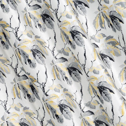 Zavjesa od mekog baršuna ukrašena printom listova kestena 140x250 Melisa