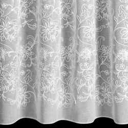 Zavjesa od tkanine prirodnog izgleda ukrašena šenil vezom, 140x250 cm - LILY