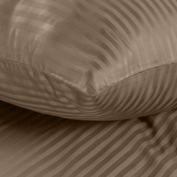 Premium prugasta posteljina za apartmane od pamučnog satena 140x200