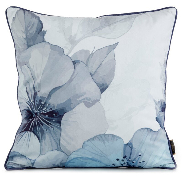 PREMIUM dvostrana jastučnica 45x45 od mekog baršuna s cvjetnim motivom i rubnim detaljima VELVET