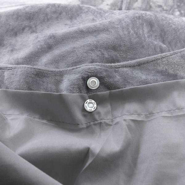 Posteljina od mekog sivog baršuna 140x220 Crystal Velvet