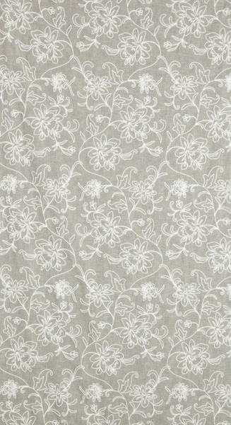 Zavjesa od tkanine prirodnog izgleda ukrašena šenil vezom, 140x250 cm - LILY