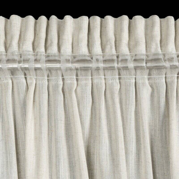 Zavjesa od tkanine s lanom  u eko stilu 140x300 trakasta Judita