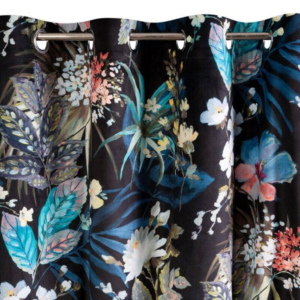 Zavjesa od baršuna s prekrasnim printom cvijeća 140x270 Alani