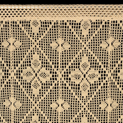 Ažurna kuhinjska zavjesa 150x60 u boho stilu s ukrasnim resicama MARTHA 