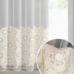 Zavjesa od peruanske tkanine ukrašena aplikacijom 140x250 cm - LIZA