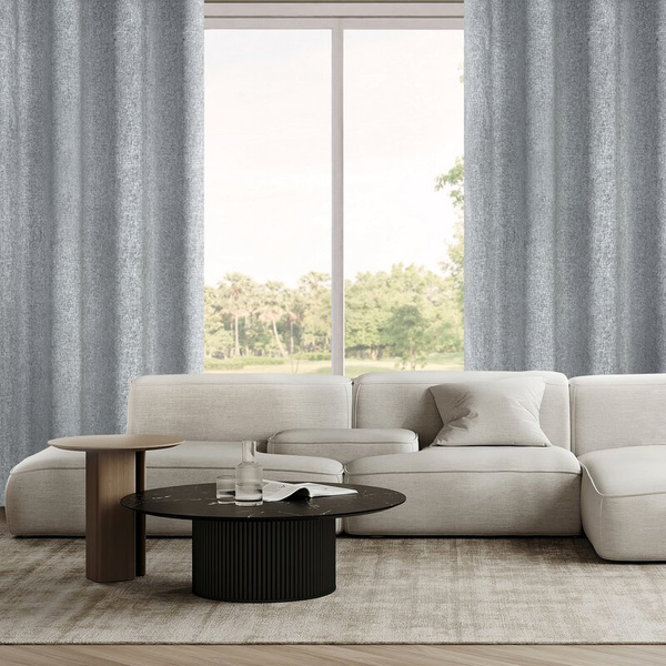 Zavjesa od mat tkanine s melange efektom, 140x250 cm, s ušicama - ADELINA