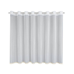 Zavjesa od glatke, mat mikro mreže s ukrasnom zlatnom čipkom 300x150 Vivian