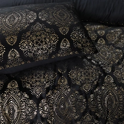 Posteljina od flanelskog flisa 200x200/220 sa zlatnim uzorkom Glamour Flannel