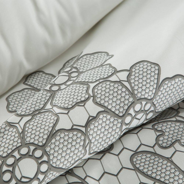 Komplet pościeli satynowej class 08 140x200 cm, 1 szt. 70x80 cm biały Eurofirany