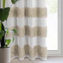 Zavjesa 140x250 od gaze ukrašena moher koncem Margaret 3