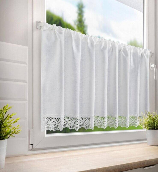 Zavjesa CLARIE na traci 150x60 cm bijela