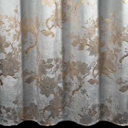 Tamno siva zavjesa ukrašena printom sjajnog cvijeća, 140x250 cm - CELIA