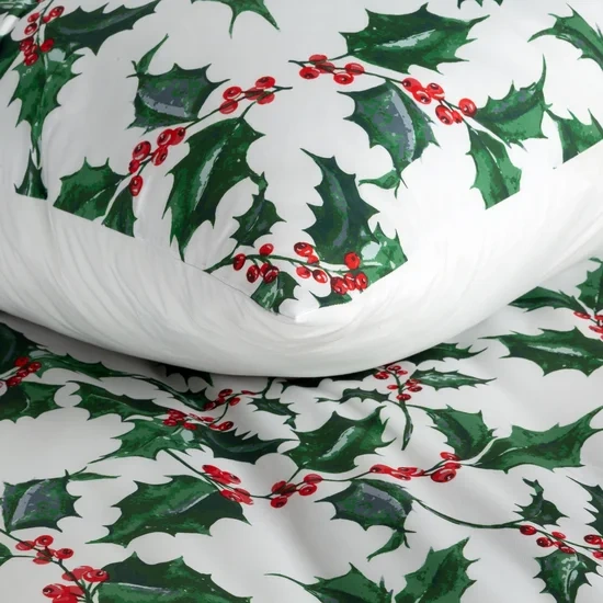 Božićna posteljina od mikrofibre s motivom božićne grane 160x200 Tori