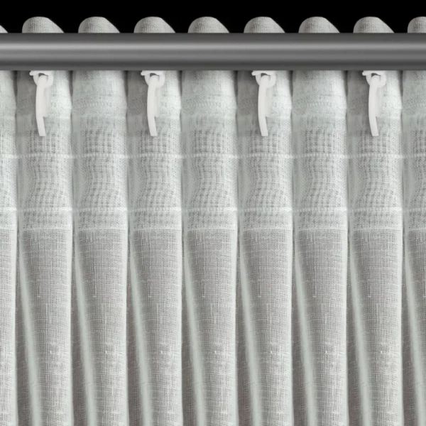 Krem zavjesa od mat gaze ukrašena vezom s dodatkom zlatnog konca, traka 140x270 cm - AURELIA