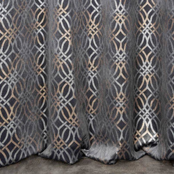 Zavjesa od baršuna sa osjenčanim srebrnim i zlatnim uzorkom u boho stilu 140x250 Areta