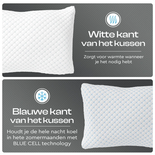 Jastuk od memorijske pjene za hlađenje 50x70 3D Blue Cell Tech