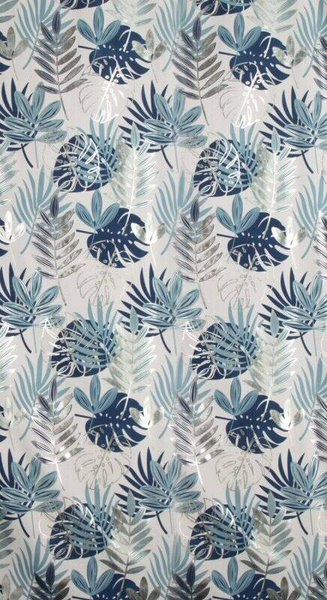 Zavjesa 140x250 s motivom egzotičnog lišća i sjajnim printom Malta