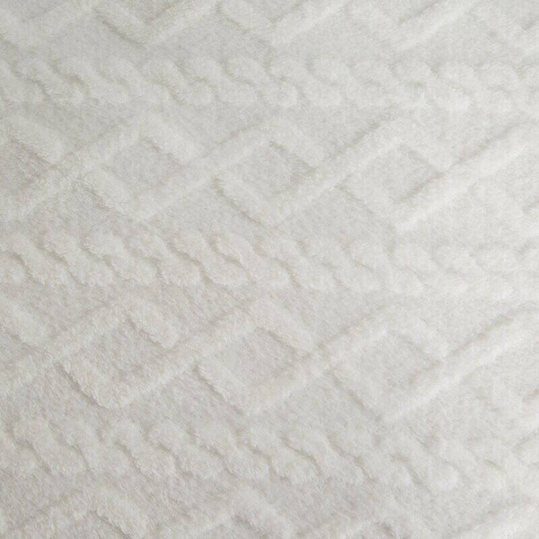 Deka bijela s ukrasnom pletenicom 200x220 