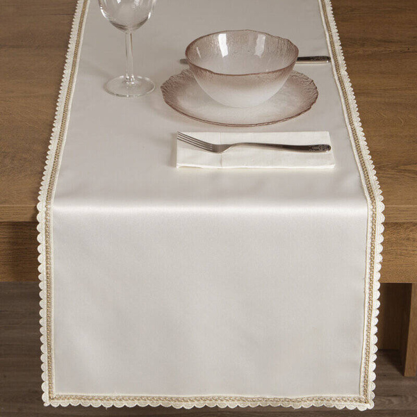 Nadstolnjak 40x140 s ukrasom izvezenim u boji šampanjca Lace