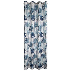 Zavjesa 140x250 s motivom egzotičnog lišća i sjajnim printom Malta