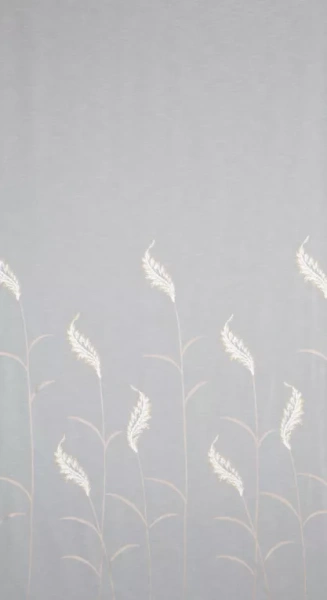 Krem zavjesa od mat gaze ukrašena vezom s dodatkom zlatnog konca, traka 140x270 cm - AURELIA