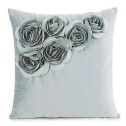 Baršunasta jastučnica 45 x 45 cm ukrašena 3D ružama Flores 1