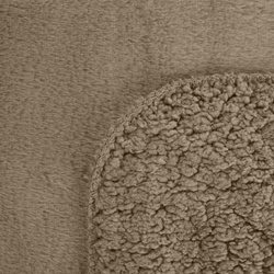 Zimska deka 220x240 cm, dvostrani prekrivač od ugodnog krzna i tkanine s uzorkom janjeće kože, NINA Premium