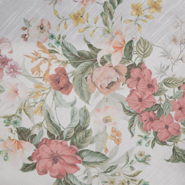 Okrugli stolnjak 140 cm ukrašen printom ljetnog cvijeća SUMMER 12