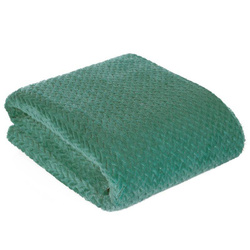 Mekana i na dodir ugodna deka s reljefnim kockastim uzorkom 200X220 cm boja zelena Cindy3 