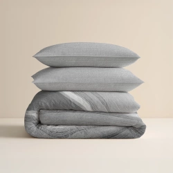 Posteljina od flanela 200x220 siva, mekana na dodir Stone Stripe