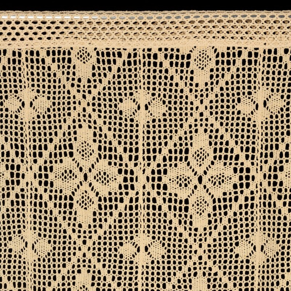 Ažurna kuhinjska zavjesa 150x30 u boho stilu s ukrasnim resicama MARTHA 