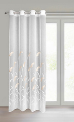 Zavjesa 140x250 ukrašena vezom pampas trave u boho stilu Abbie