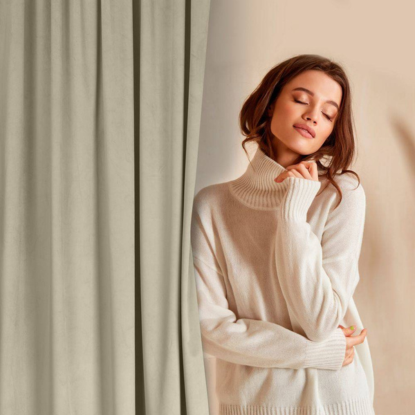 Zavjesa od jednobojnog mekog baršuna trakasta 140x270 cm ružičasta ROSA  