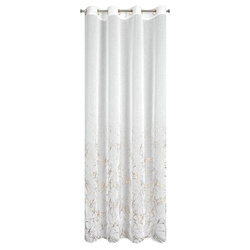 Gotova zavjesa 140x250 ukrašena mramornim tiskom, zlatnim ušicama Marta