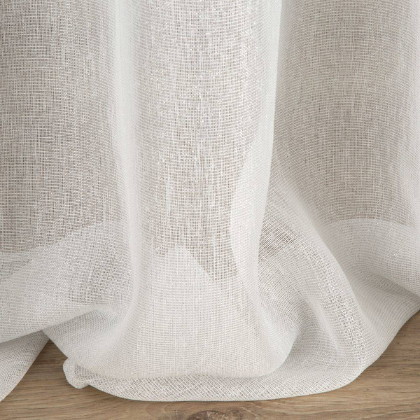 Zavjesa sa sjajnim koncem 140x250 cm bijela boja Elicia