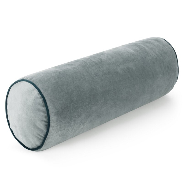 Ukrasni jastuk, valjak 15x45 od baršuna s kontrastnim rubom Gaja