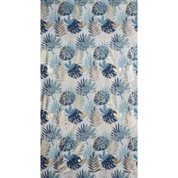 Zavjesa 140x250 s motivom egzotičnog lišća i sjajnim printom Malta