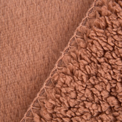 Zimska deka 220x240 cm, dvostrani prekrivač od ugodnog krzna i tkanine s uzorkom janjeće kože, NINA Premium