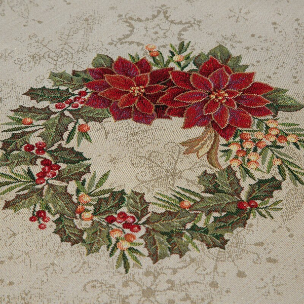 Tapiserijski nadstolnjak 45x140 cm ukrašen božićnim motivom