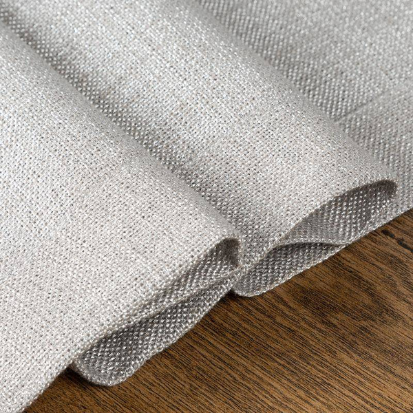 Sivi stolnjak sa ukrasnim rubom i zlatnim koncem 85x85 Stella 2