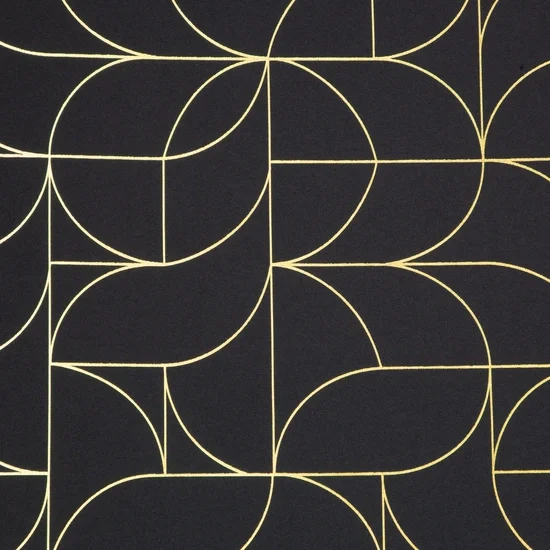 Zavjesa sa zlatnim geometrijskim printom 140x250 Evi