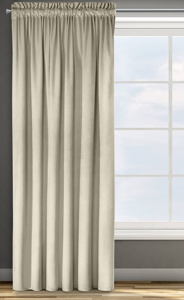 Zavjesa od jednobojnog mekog baršuna trakasta 140x270 cm ružičasta ROSA  