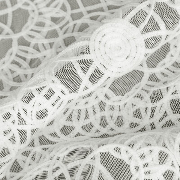 Zavjesa od peruanske tkanine ukrašena aplikacijom prirodna boja 140x250 cm - LIZA