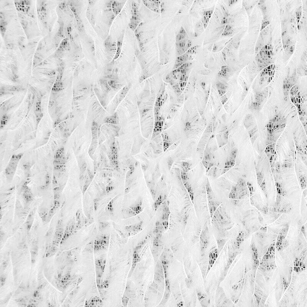 Zavjesa 140x250 MARION ukrašena dlakavim dodatkom