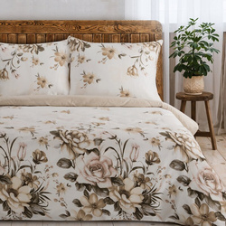 Posteljina 140x200 cm od pamučnog satena s cvjetnim uzorkom SPRING